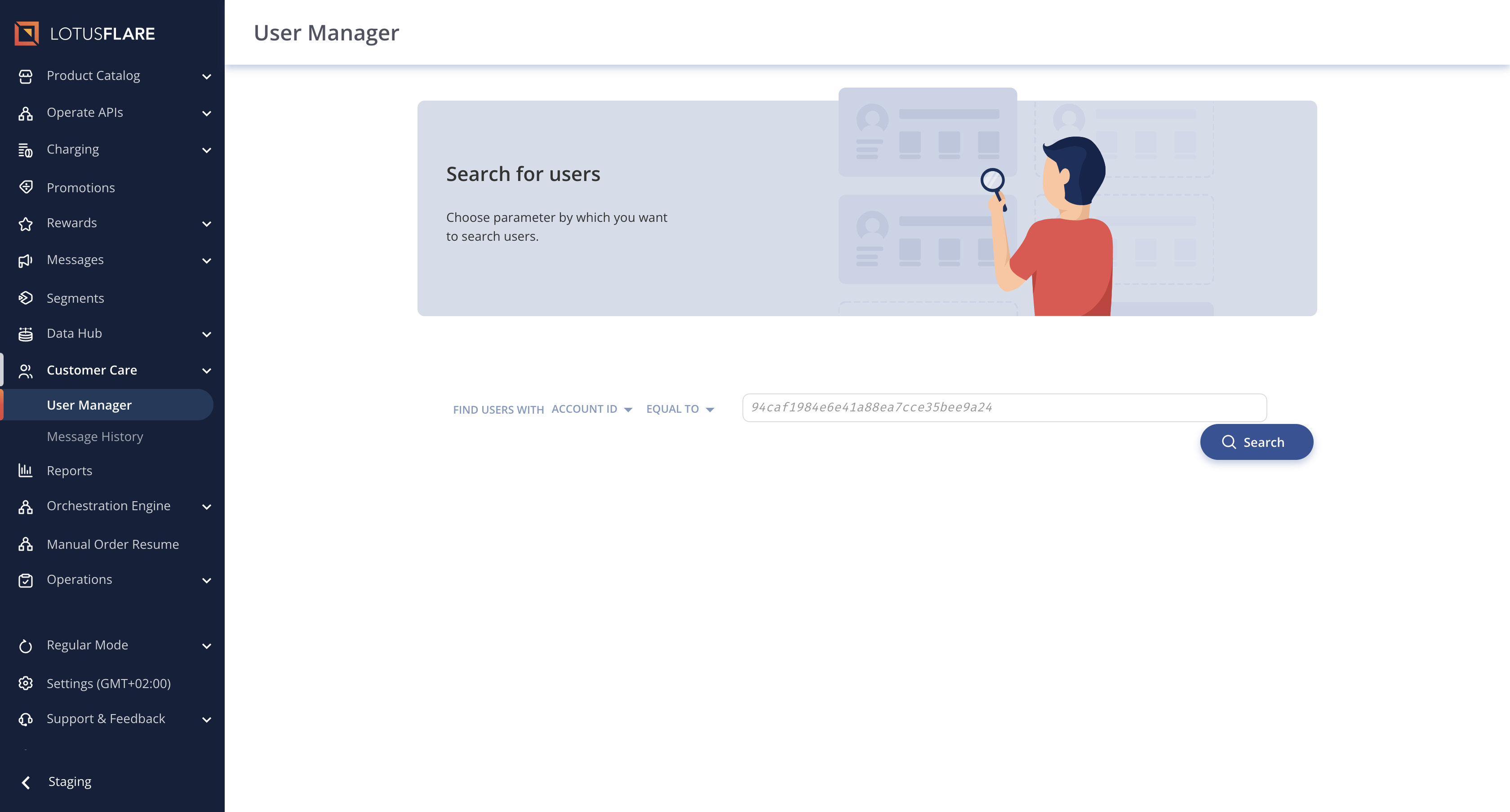 screenshot of LotusFlare DNO Cloud
